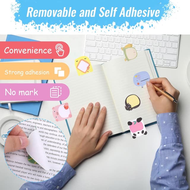 Detalle de Cute Sticky Notes 24 pack animal notes