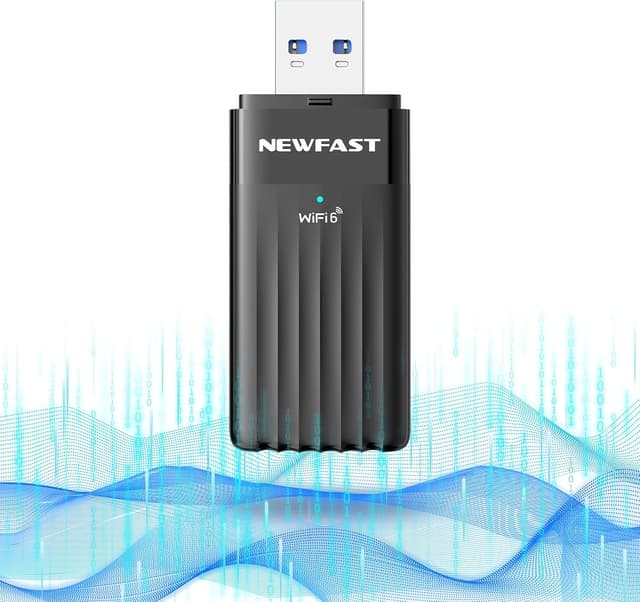 Detalle de NEWFAST WLAN Stick 3000 Mbps (WiFi 6) Dualband für PC – USB-WLAN-Adapter für Windows 10/11