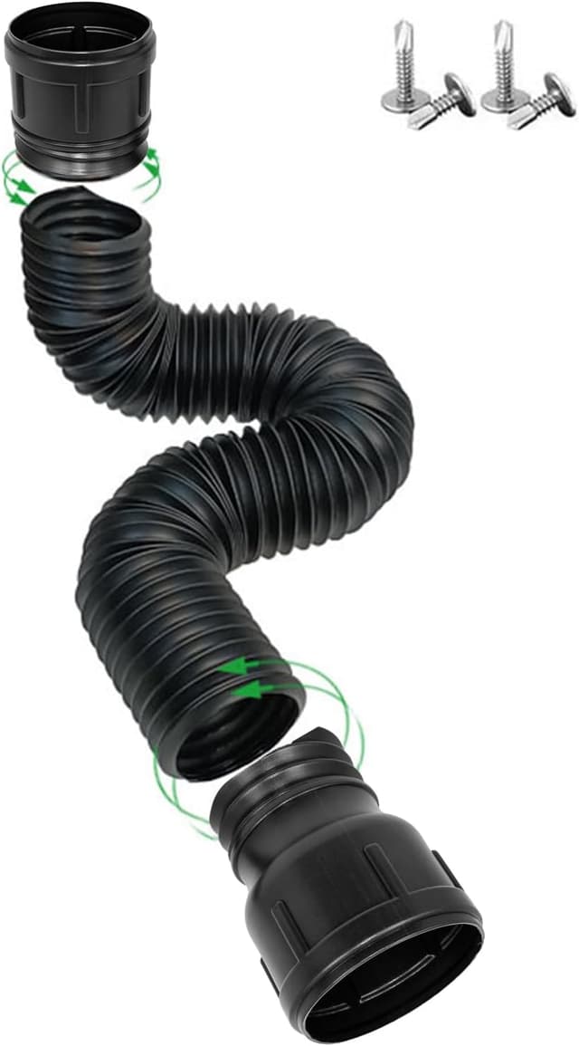 Detalle de Expandable Guttering Drain Pipe 150cm Flexible Rainwater Downspout Extension (1PCS)