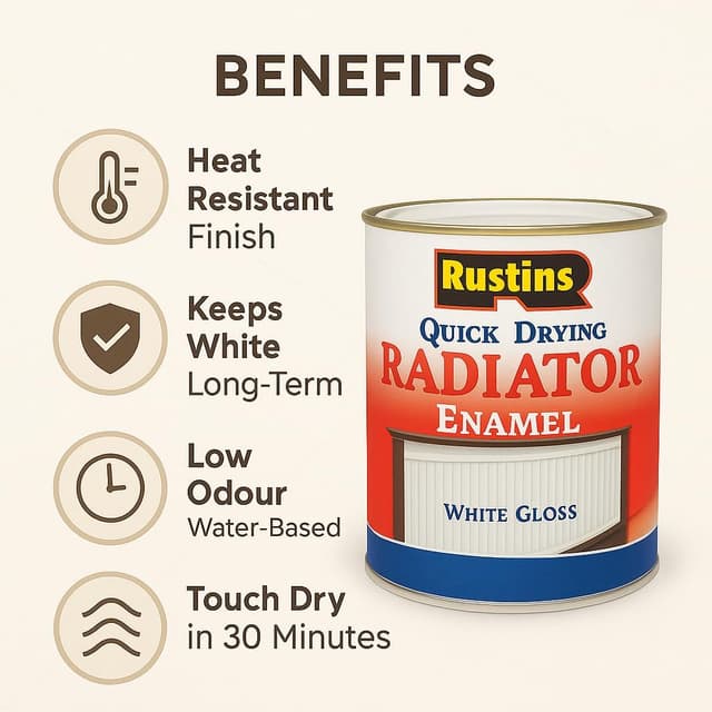 Thumbnail 2 de Rustins Radiator Enamel Gloss 1L
