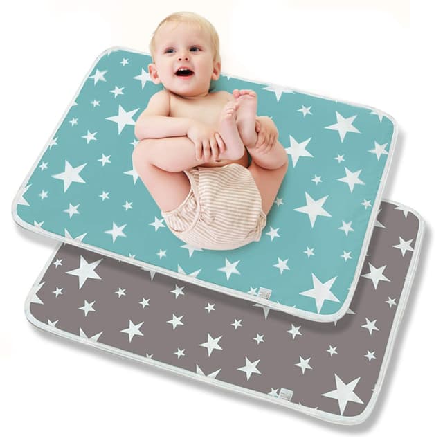 Detalle de ZYUPHY Baby Wickelunterlage 2er Set 50 x 70 cm