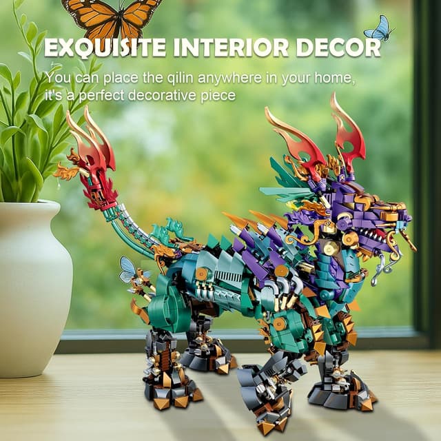 Detalle de Brihappen Kirin – Lot de 1616 blocs de construction chinois pour adultes et enfants