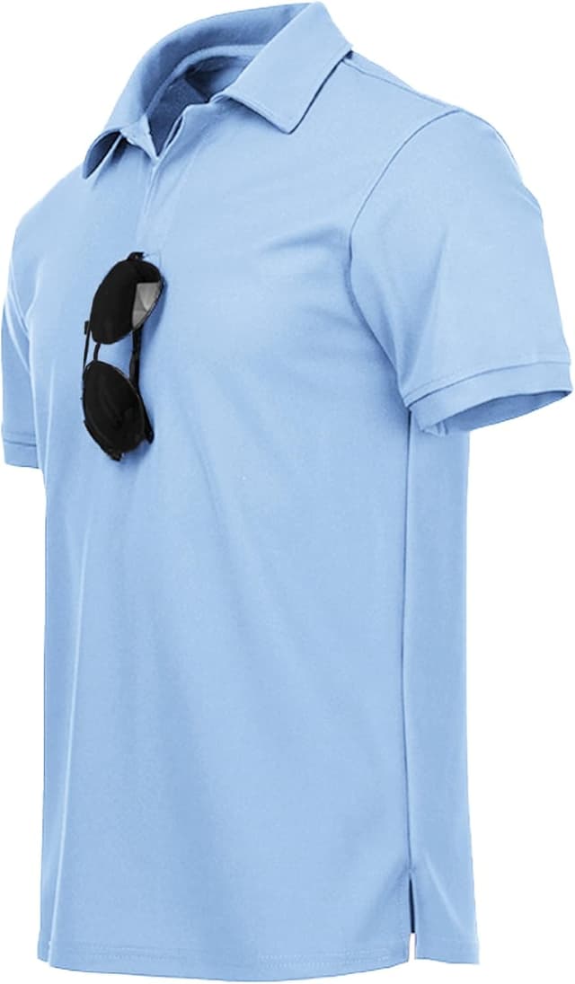 Detalle de Geeksport Polo Homme Manches Courtes Respirant : polo de golf léger à séchage rapide