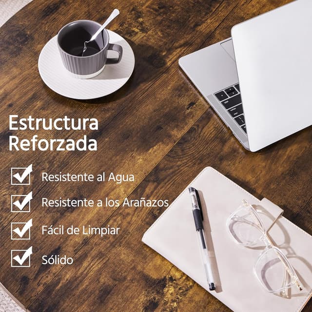 Thumbnail 3 de Yaheetech Mesa de Centro Redonda 80 cm