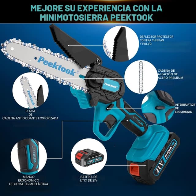 Thumbnail 4 de Peektook Mini Motosierra 6 pulgadas