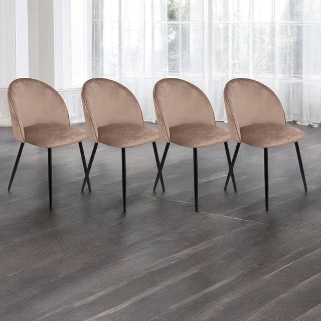 Imagen de Dmora Stinson set 4 sedie in velluto 51x54x82 cm en OfertitasTOP