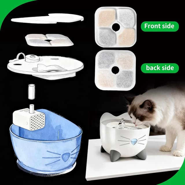 Thumbnail 5 de YeeQo 18 filtri fontanella per Catit Pixi 2,5L