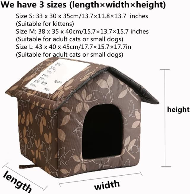 Detalle 2 de MUYYIKA Foldable Winter Warm Oxford Cat Shelter – Waterproof outdoor dog & cat house