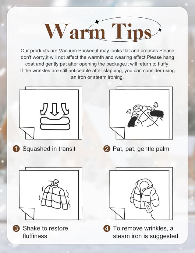 Detalle 1 de Tuopuda Wintermantel Damen Übergröße Lang