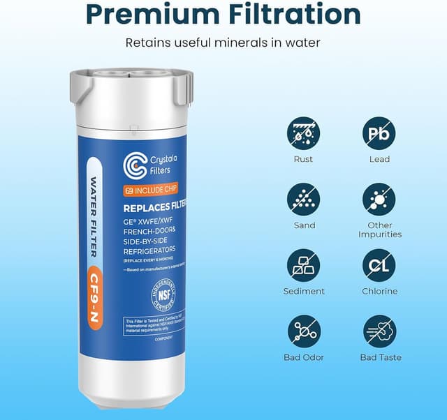 Detalle de Crystala Filters XWFE Compatible Refrigerator Filter