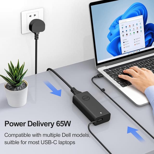Detalle 2 de SCOVEE 65W USB‑C Power Adapter for Dell laptops
