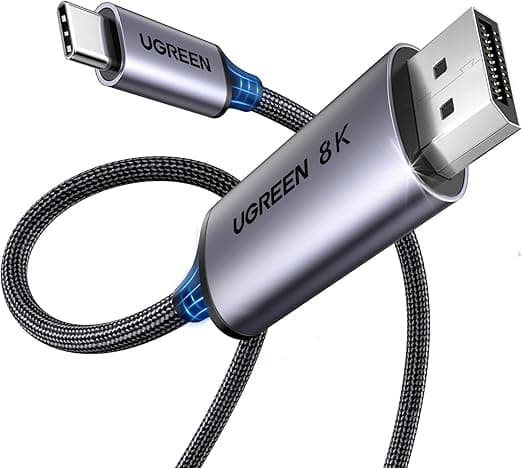 Detalle de UGREEN Cable USB C a DisplayPort Bidireccional 8K 60Hz
