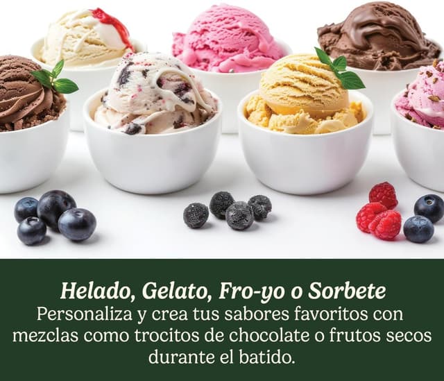 Detalle de Cuisinart Solo Scoops 🥶 Heladera para helados, sorbetes y yogur