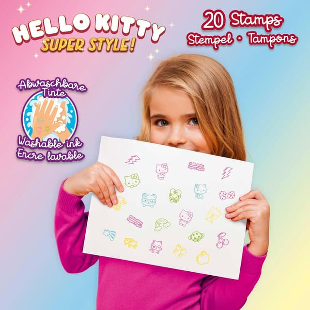 Thumbnail 5 de CRAZE 20 Sellos de Hello Kitty para Niños 🐱 Con Bloc y Tinta Lavable
