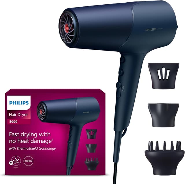 Detalle de Philips Asciugacapelli Serie 5000 BHD510/20 con ThermoShield e tecnologia agli ioni