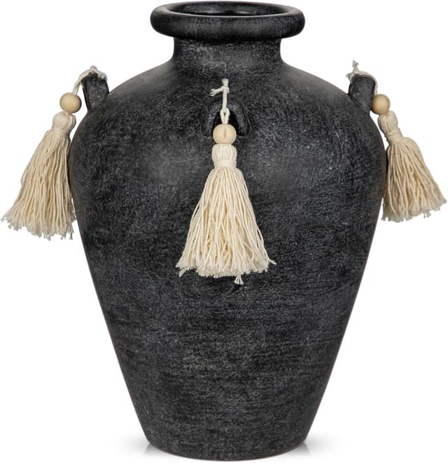 Imagen de Arborus Vase Keramik 24 cm Vintage Vase Schwarz en OfertitasTOP