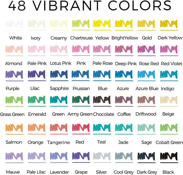 Detalle de Artecho Acrylstifte 48 Farben 🎨