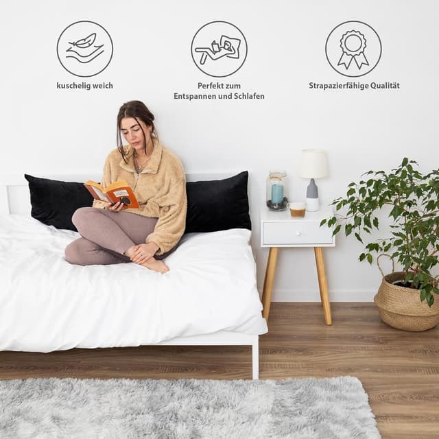 Detalle de Totsy Baby Seitenschläferkissen Schwangerschaftskissen 40x145 cm – langes Pregnancy Pillow mit abnehmbarem Bezug (Oeko-Tex)