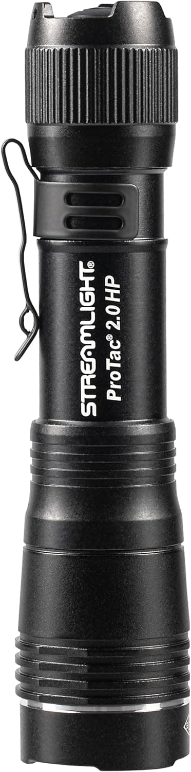 Detalle de Streamlight 89023 ProTac 2.0 HP Rechargeable Tactical Flashlight (2000-Lumen, 85000-Candela) - Black