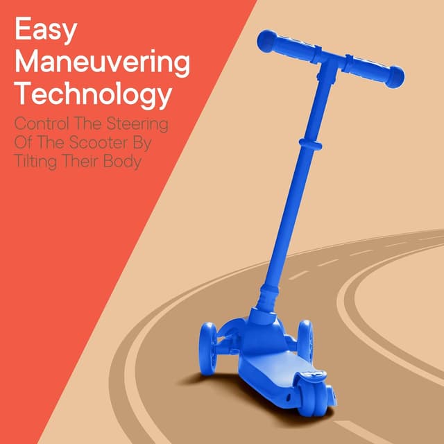 Thumbnail 3 de Blue Mini 3-Wheel Scooter 120mm 🛴