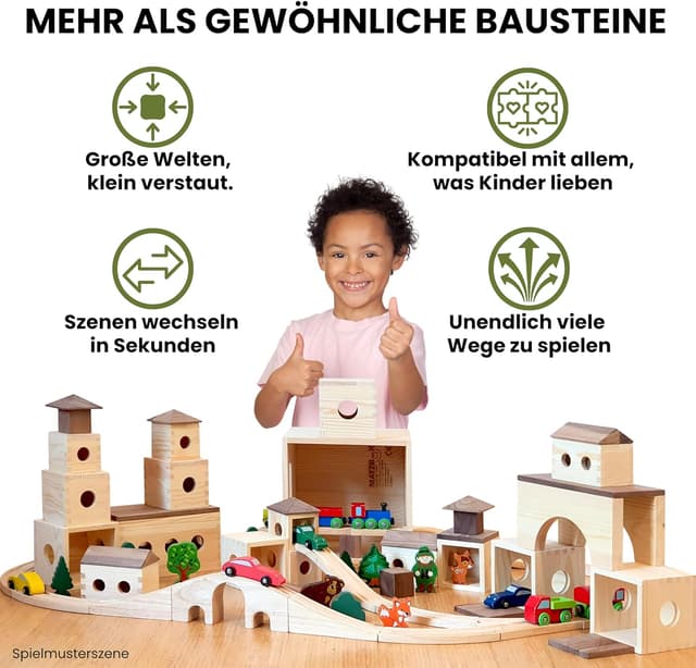 Thumbnail 2 de MATZBOX 36 Teile Holzbausteine