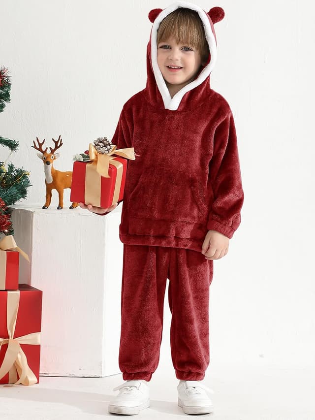 Detalle 2 de Kids fleece tracksuit set hoodie 2-piece