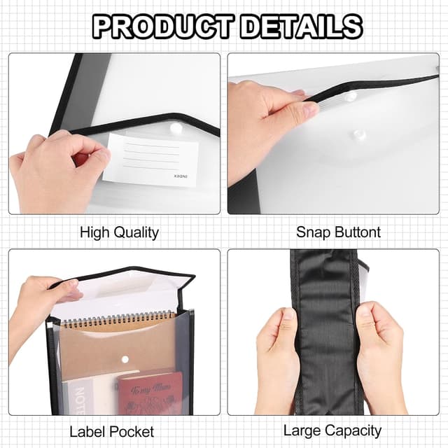 Detalle 1 de AOOSU A5 Pochette Plastique 5 pièces