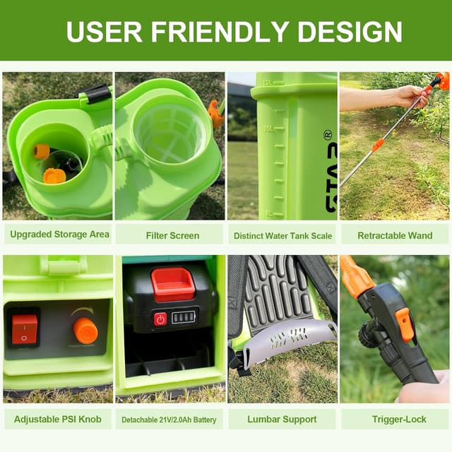 Thumbnail 5 de SYLSTAR 12L Battery Knapsack Sprayer 80PSI