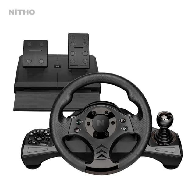 Detalle 2 de Nitho Drive Pro V16: volante de carreras con pedales para PC, PS4, Xbox y Switch