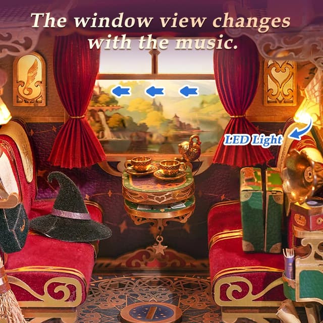 Thumbnail 2 de Tonecheer Kit Book Nook Cabine de Train Infini