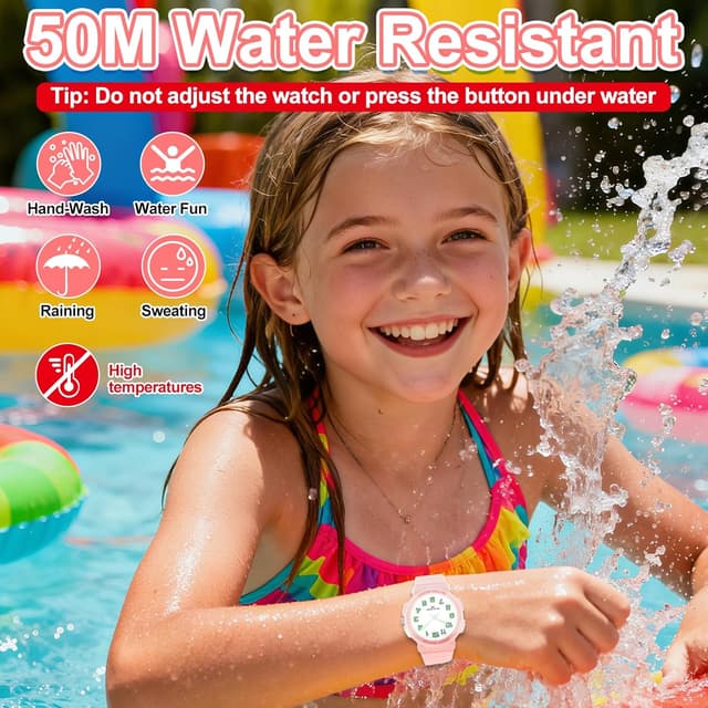 Detalle 2 de Kinderuhr mit Licht 50 m wasserdicht