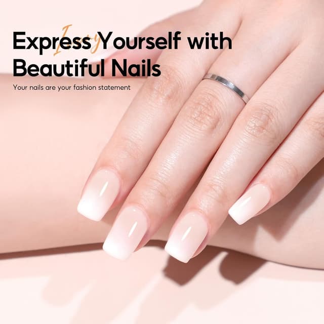 Detalle de PEACECOLOR Jelly Vernis semi permanent transparent blanc (Jelly Gel), 10 ml