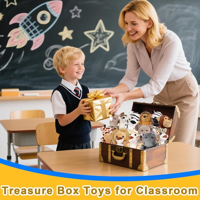 Thumbnail 4 de Mini Plush Animals 4.5" Valentine Classroom Pack