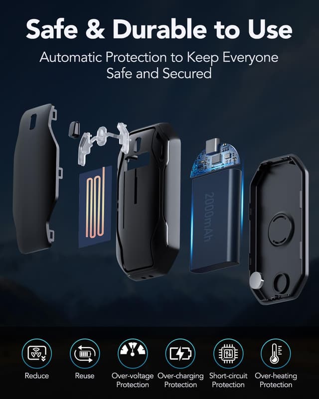 Thumbnail 4 de PHEJIE Rechargeable Hand Warmers 6000mAh 2-pack