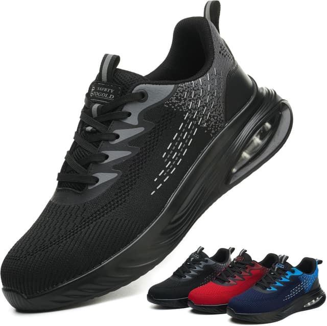 Detalle de TQGOLD Scarpe antinfortunistiche con punta in acciaio, antiscivolo e traspiranti (EU Gr. 36-46)
