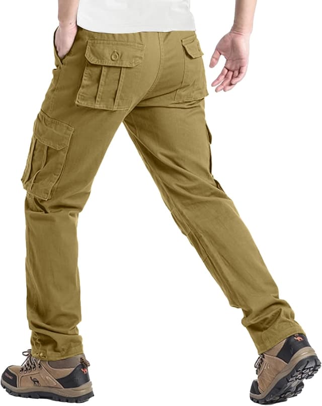 Detalle de YAOHUOLE men’s military-style cargo trousers with 6 pockets