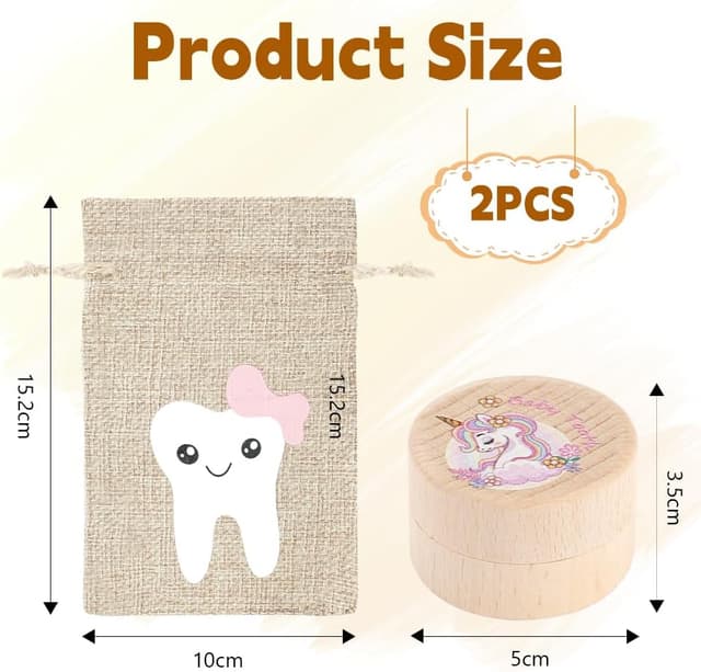 Detalle de Aolso Tooth Fairy Box wooden storage