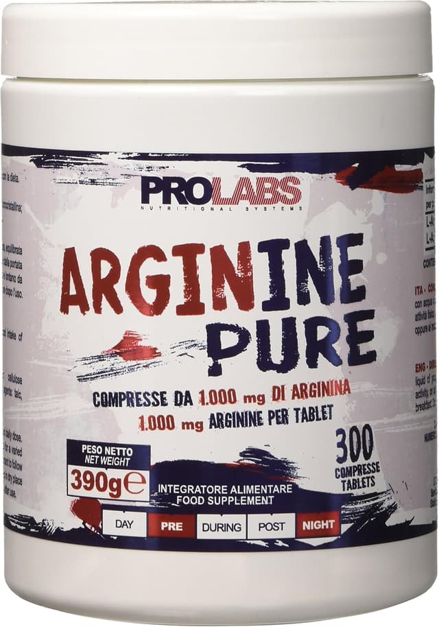 Detalle de Arginina PROLABS Pure 1.000 mg per 300 compresse