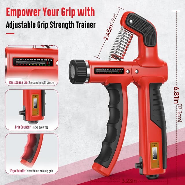 Detalle 2 de FitBeast Grip Strengthener Kit (6 Pack) with Adjustable Resistance & Built-in Force Gauge