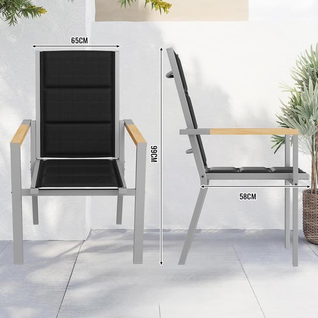 Thumbnail 2 de JUMMICO Sedia da Esterno Impilabile Portata 160kg