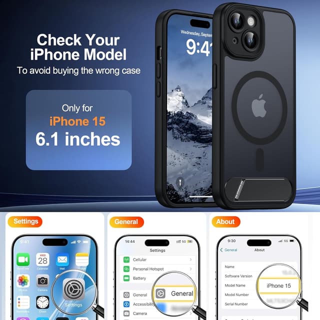 Detalle 2 de AMILIFECASES iPhone 15 6.1" Magnetic Translucent Case