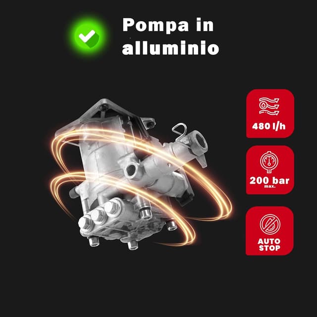 Thumbnail 6 de LEHMANN Jukon idropulitrice ad alta pressione 1600 W fino a 200 bar, 480 l/h con tubo 5 m