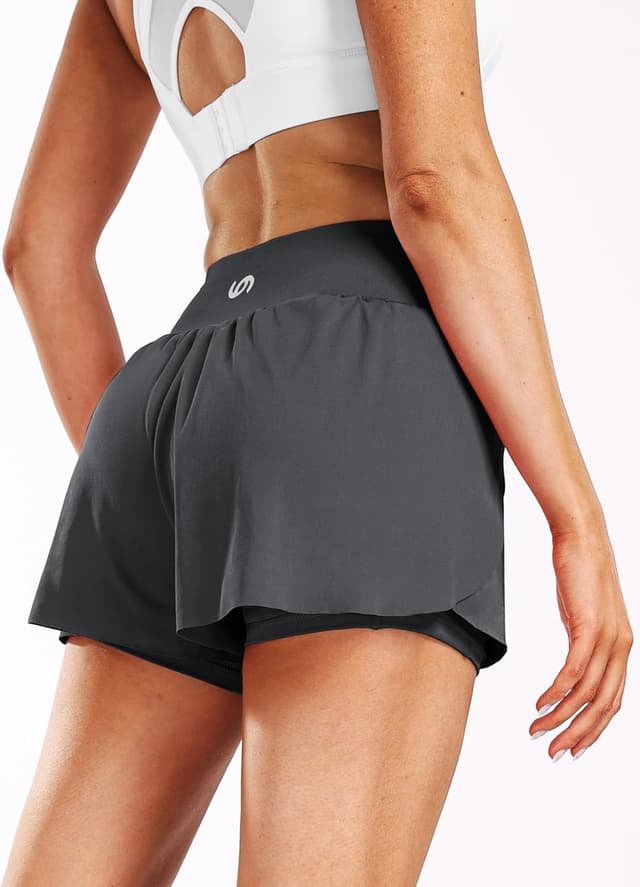 Detalle de CADMUS 2 in 1 Women’s Spandex Athletic Shorts (Gym & Yoga) with Pockets