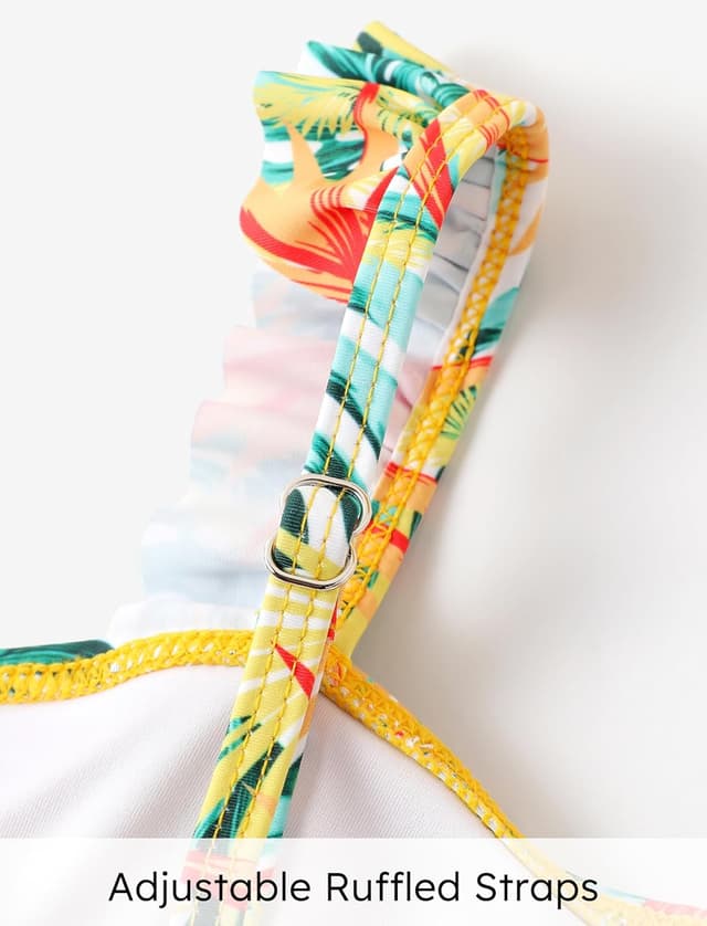 Detalle 2 de PATPAT Costume Bambina 3 pezzi bikini (top, slip mare e gonna) 5–12 anni, 110–152 cm