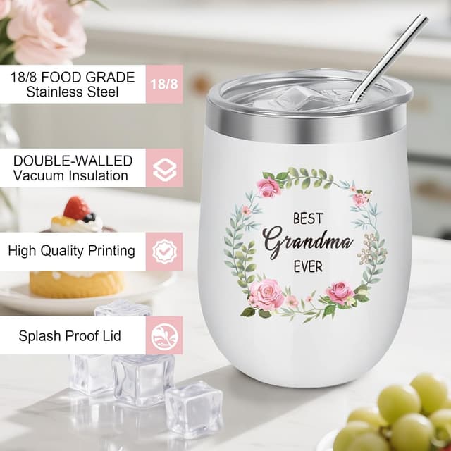 Detalle 2 de SHXWELL Grandma Gifts for Grandma Birthday Gift Basket Set (9-Piece) with Tote Bag