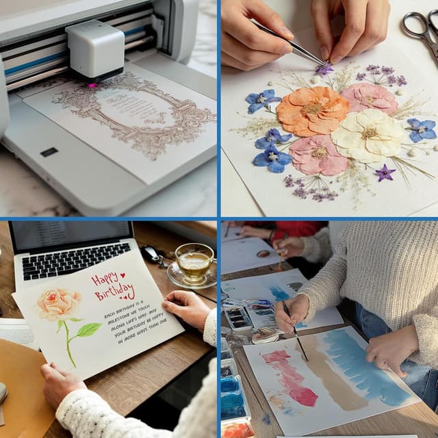 Detalle de KOVIEDE 100 Sheets Watercolor Paper, 8.5x11 in, 102lb (230GSM) Cold Press Practice Paper