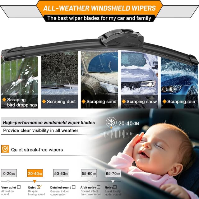 Thumbnail 4 de AUTOBOO 22+22 Windshield Wipers for F150