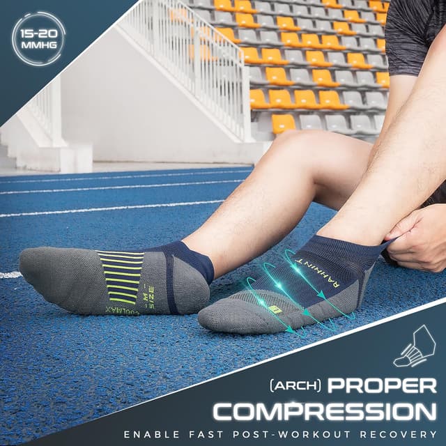 Thumbnail 1 de Rahhint Coolmax Compressione 3 Paia Corti Calze Running