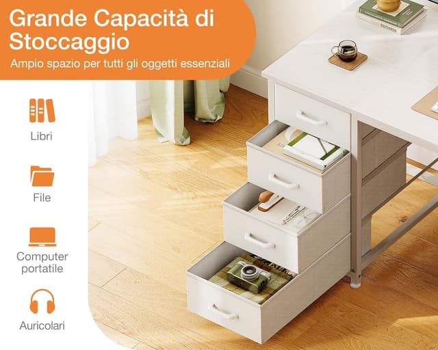 Thumbnail 4 de Coleshome Scrivania 8 cassetti 120x48cm