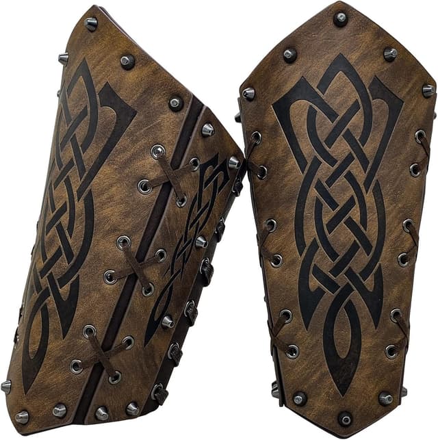 Detalle de COSFAN 2er-Set Mittelalter-Arm-Schienen für Männer im Wikinger-/Punk-Stil